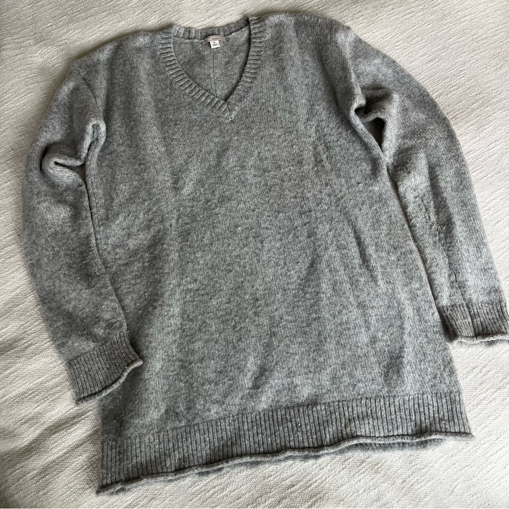 Grey V Neck Sweater